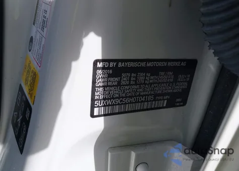 2017 BMW X3 xDrive28I z USA, uszkodzony, nr VIN 5UXWX9C56H0T04185